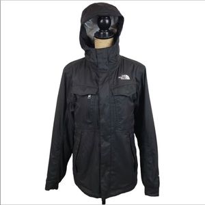 North Face HyVent Full Zip Raincoat Hood Black